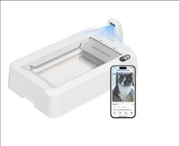 Purobot Crystal Duo Automatic Cat Litter Box with Camera