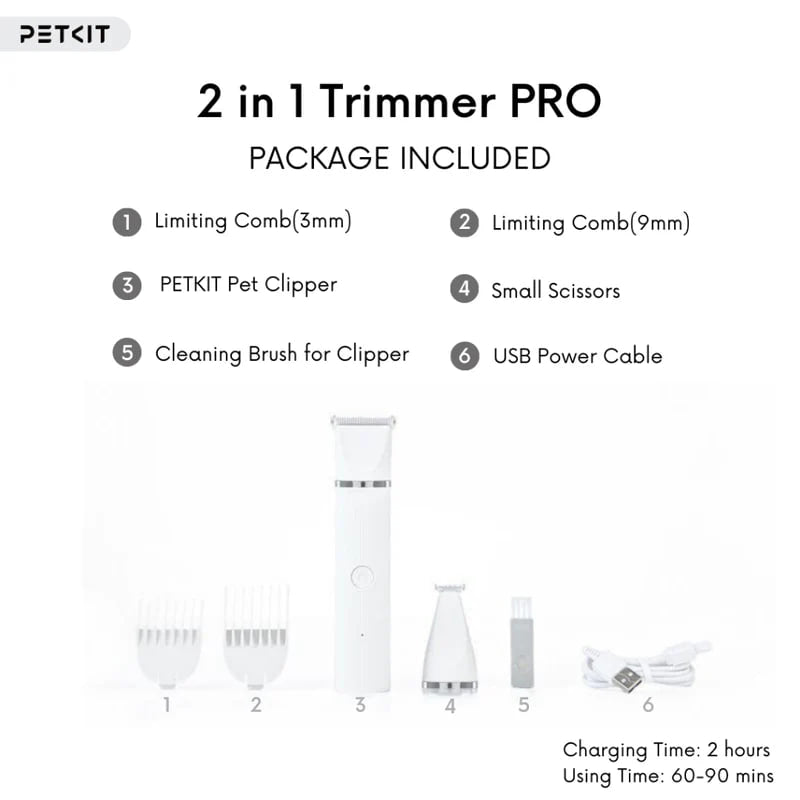PETKIT 2 in 1 PRO Pet Cat Trimmer Dog Trimmer