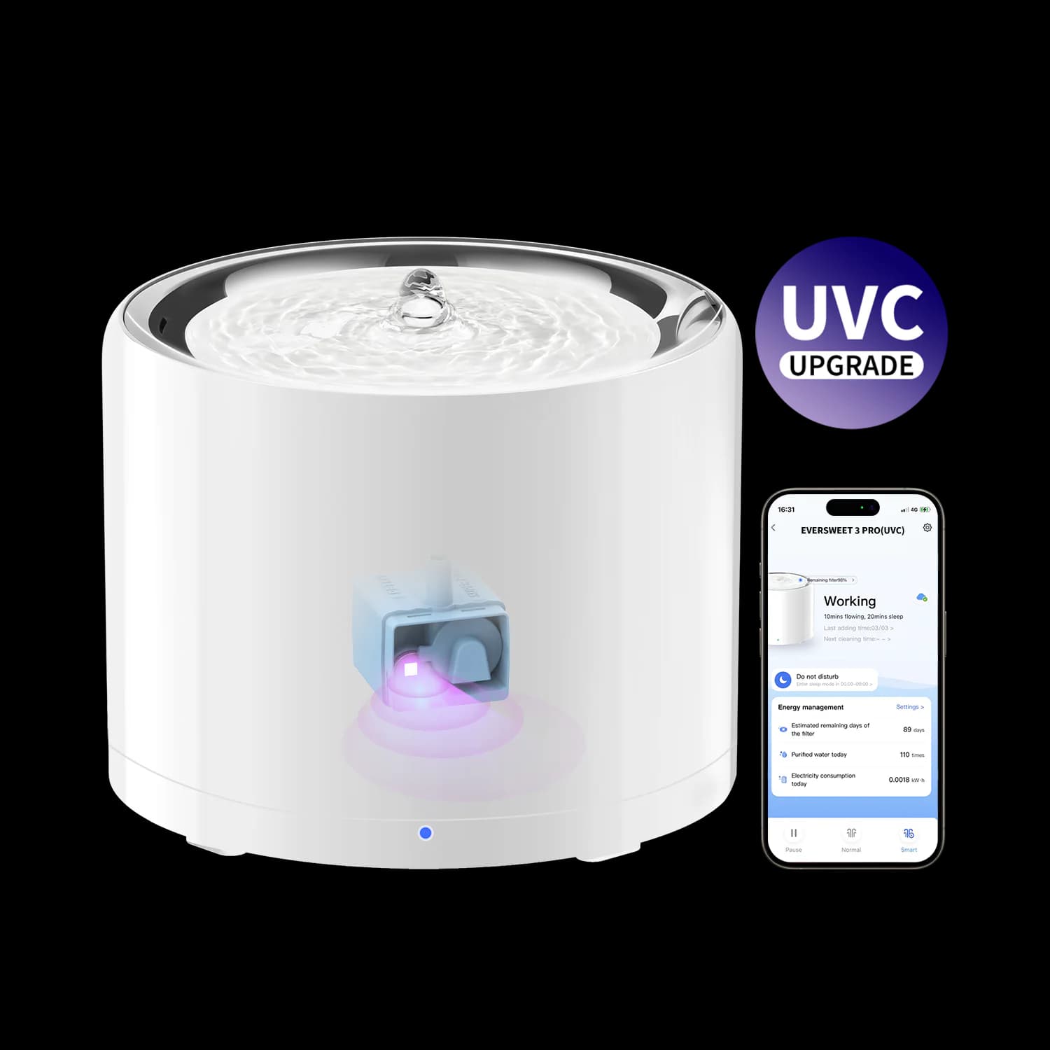 EverSweet 3 Pro (UVC) Pet Water Fountain — product image 1