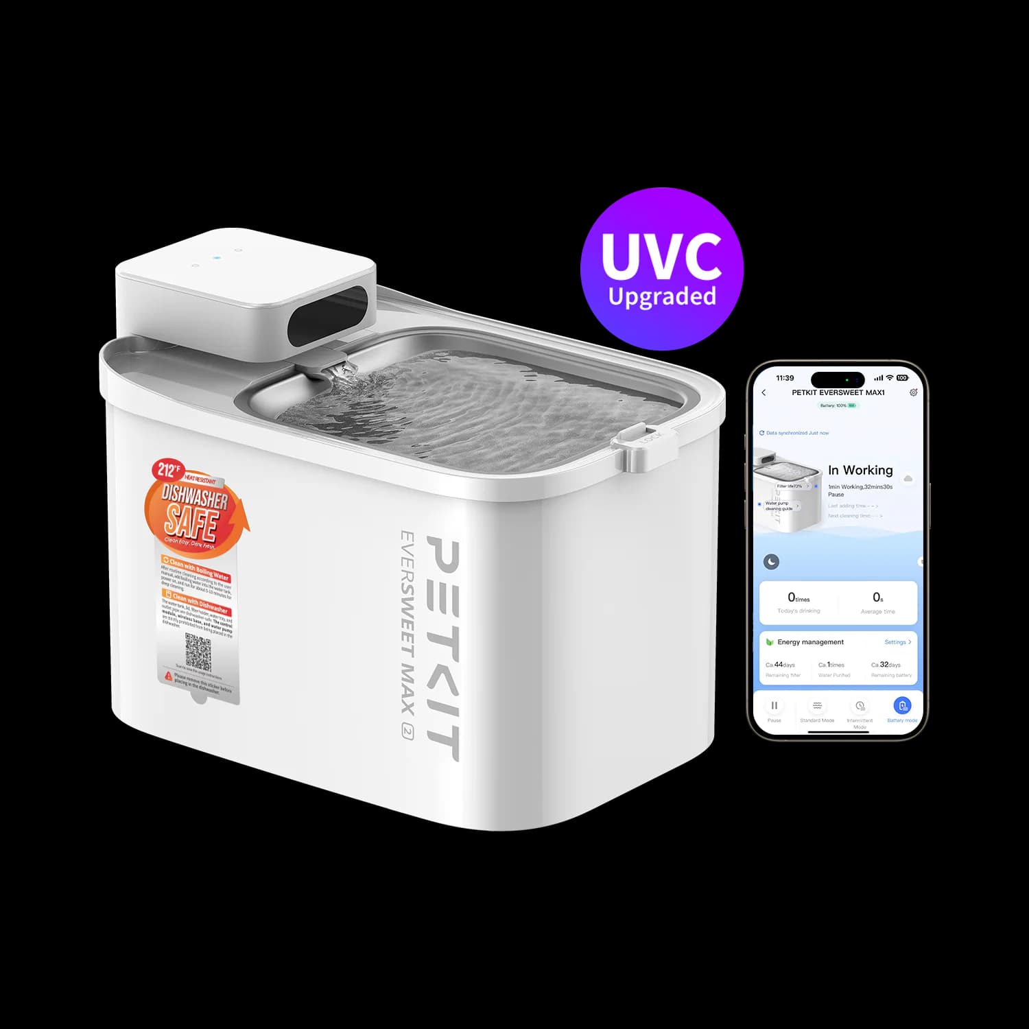 EverSweet Max 2 (UVC) Pet Water Fountain — product image 1