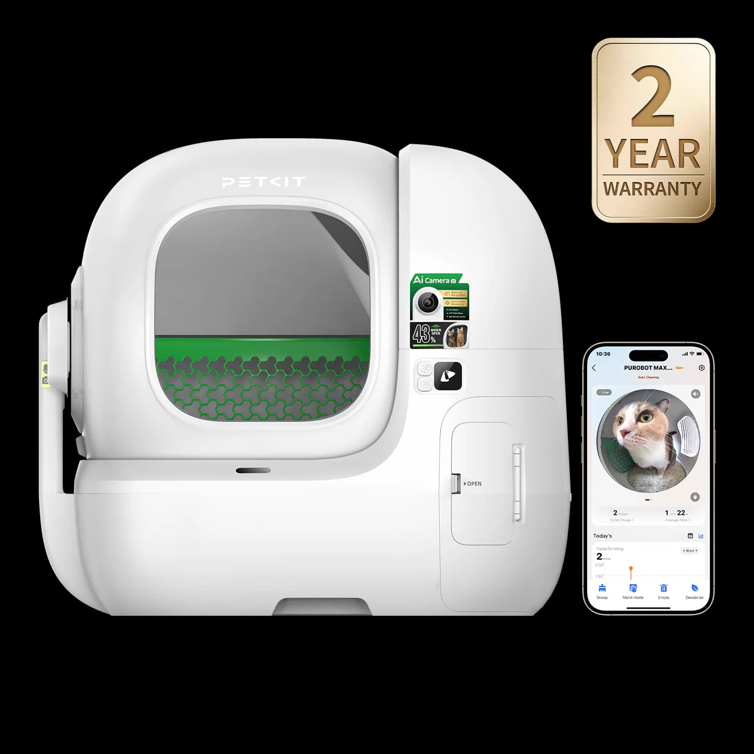 Purobot Max Pro 2 Automatic Cat Litter Box — product image 1