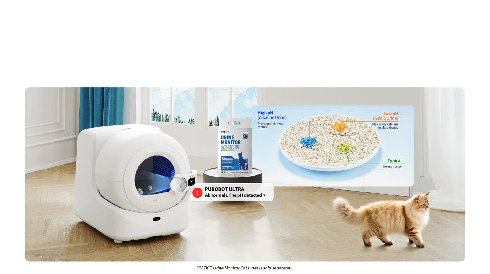 Purobot Ultra urinary health monitoring with color-changing litter
