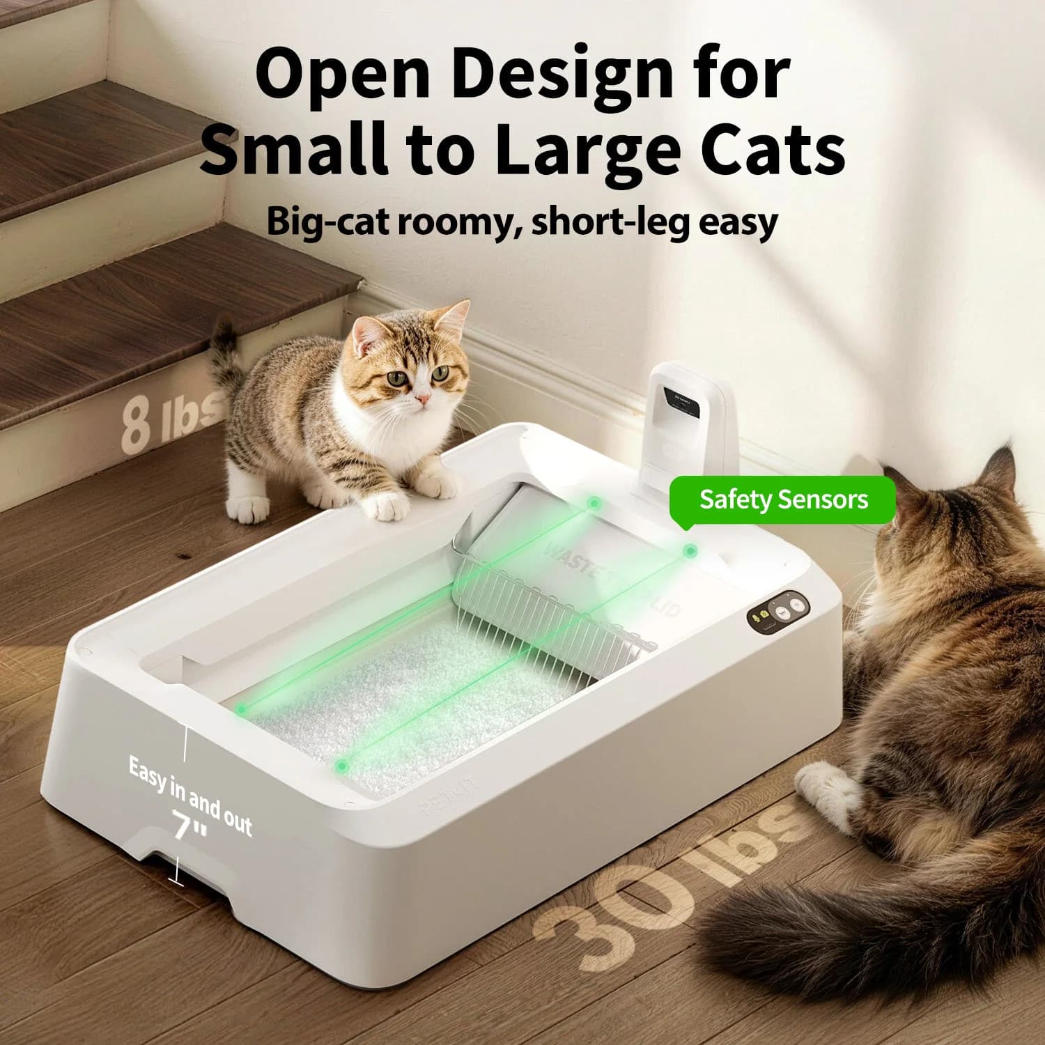 Purobot Crystal Duo Automatic Cat Litter Box with Camera — product image 3