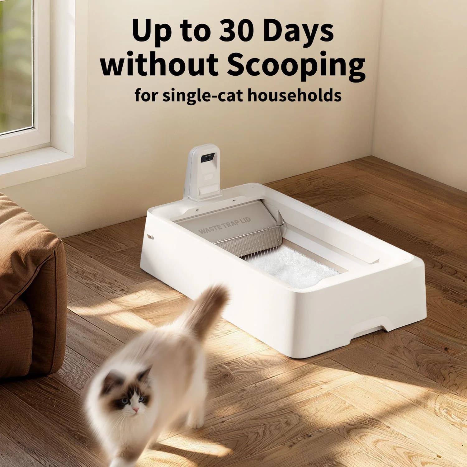 Purobot Crystal Duo Automatic Cat Litter Box with Camera — product image 4