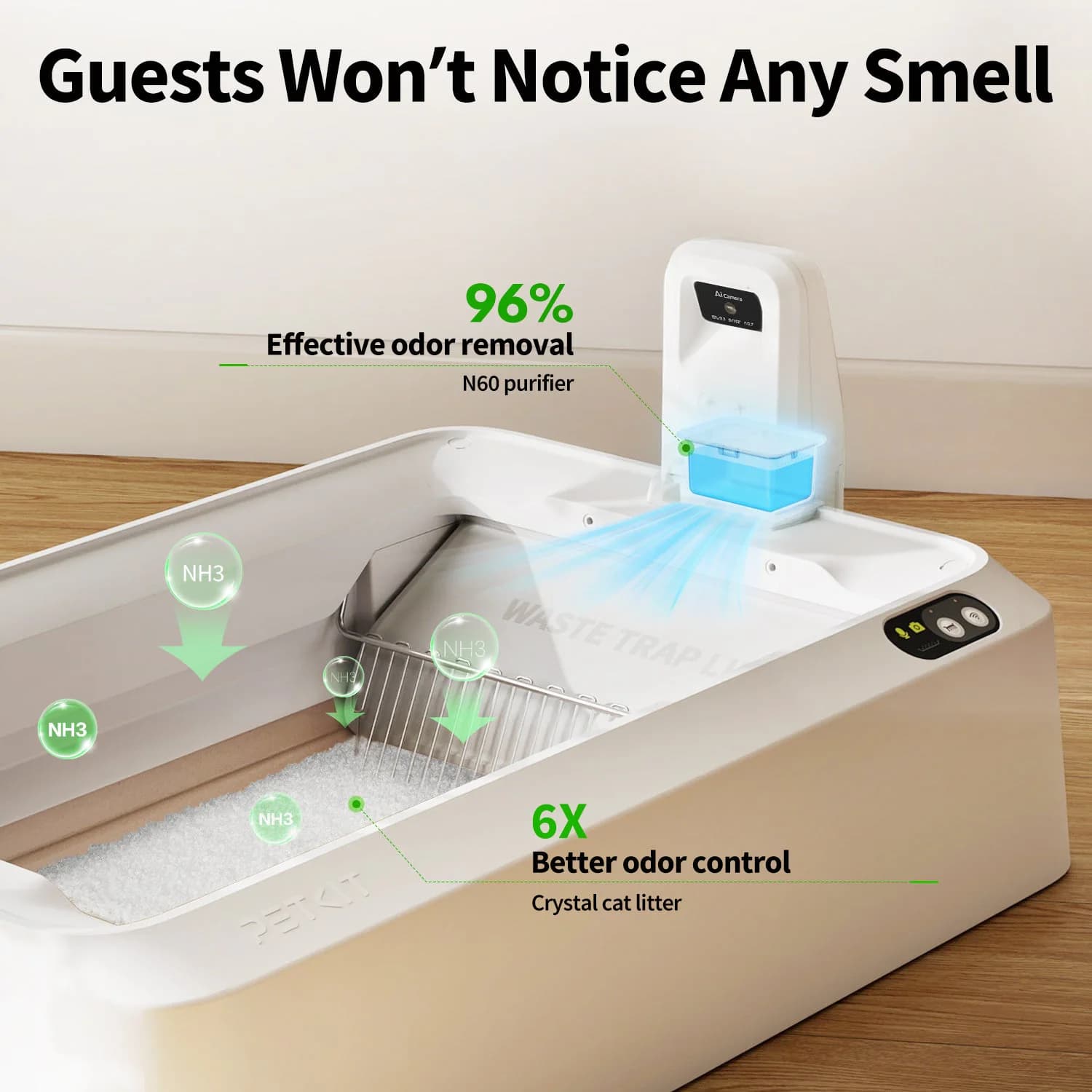 Purobot Crystal Duo Automatic Cat Litter Box with Camera — product image 6