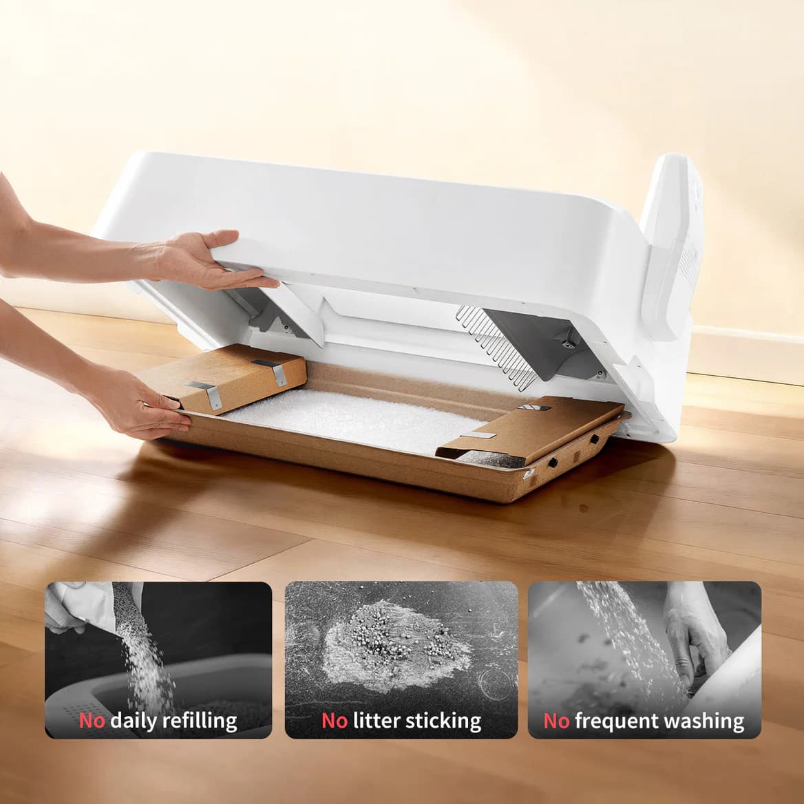 Crystal litter disposable tray