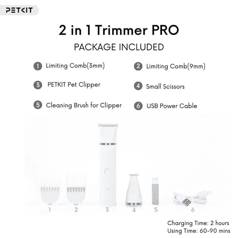 PETKIT 2 in 1 PRO Pet Cat Trimmer Dog Trimmer