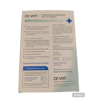 DR.VET Imidacloprid and Moxidectin Spot-on Solutions For puppies & Small Dogs up to 4kg 0.4ml