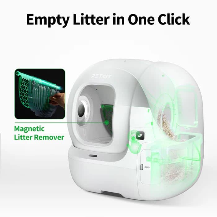 Litter bed before cleaning