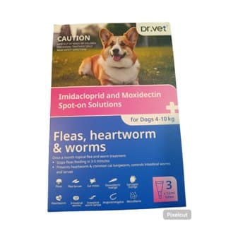 DR.VET Imidacloprid and Moxidectin Spot-on Solutions For Dogs 4-10 kg 1.0ml