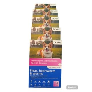 DR.VET Imidacloprid and Moxidectin Spot-on Solutions For Dogs 4-10 kg 1.0ml