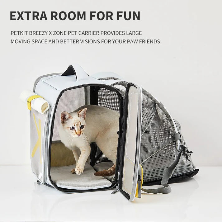 PETKIT Breezy X Zone Expandable Foldable Cat Carrier Backpack Dog Carrier Backpack