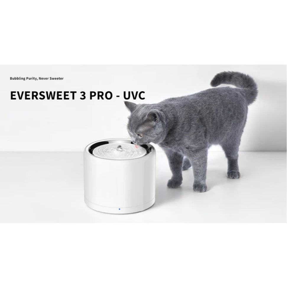 PETKIT EVERSWEET 3 PRO UVC Wireless Pump Pet Drinking Fountain Cat Fountain Dog Fountain