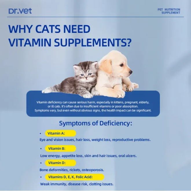 DR. VET Multivitamin for Cats with IgY (200 Tablets)