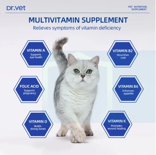 DR. VET Multivitamin for Cats with IgY (200 Tablets)