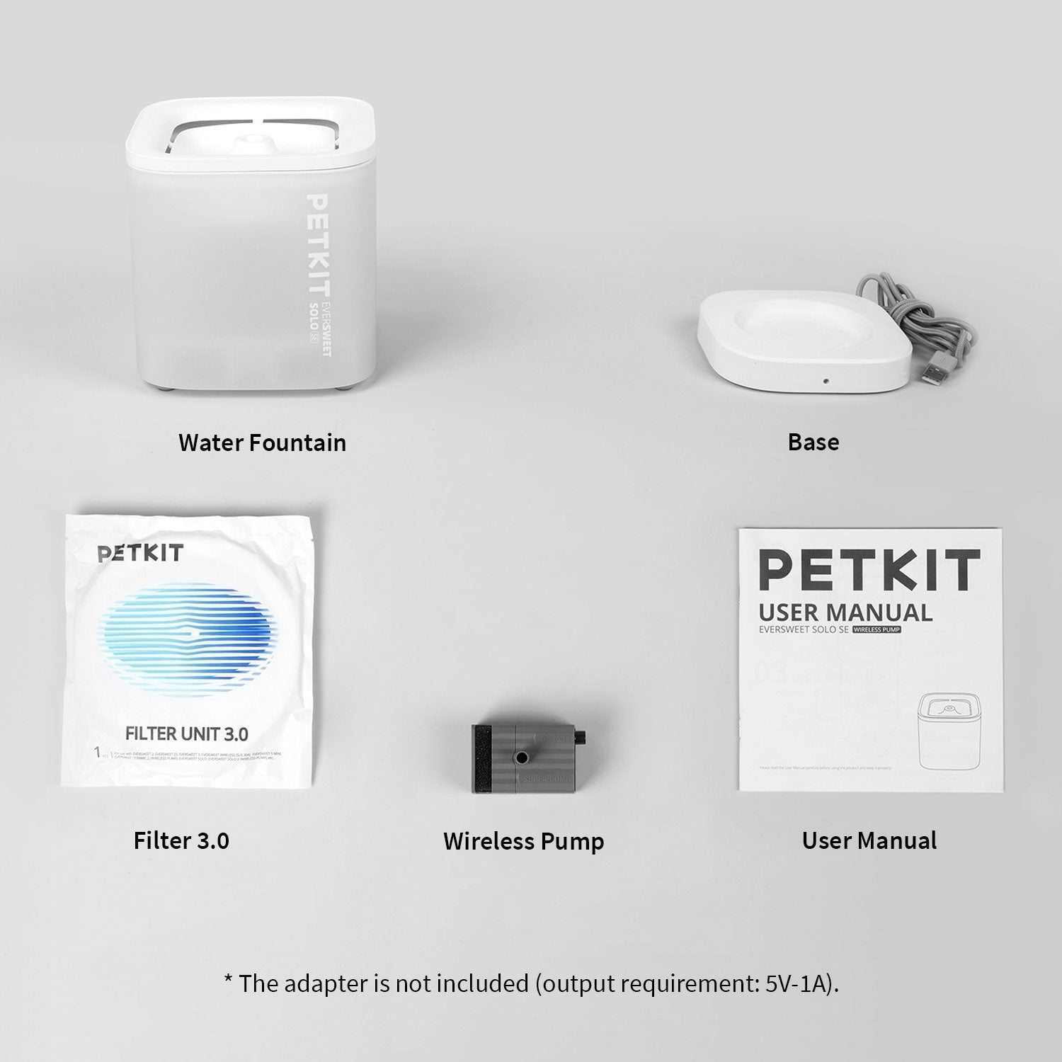 PETKIT Eversweet Solo SE Wireless Water Pump Water Fountain Cat Water Fountain Dog Water Fountain