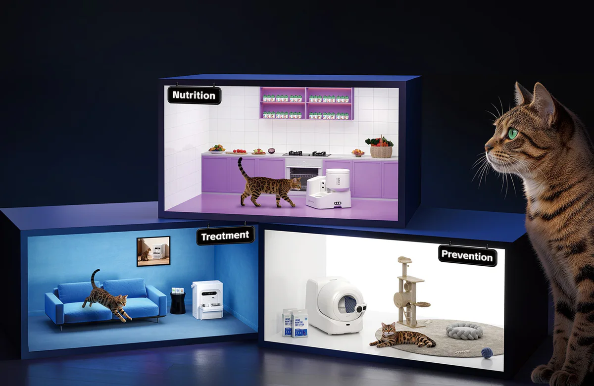 PETKIT AI-powered ecosystem connecting feeding, hydration, and litter care to support preventive pet health